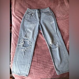 Sincerely Jules Blue Boyfriend Jeans Distressed
